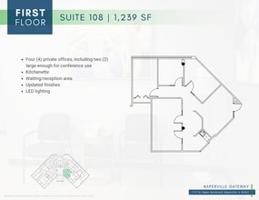 1717 N Naper Blvd, Naperville, IL à louer Plan d’étage– Image 1 sur 1