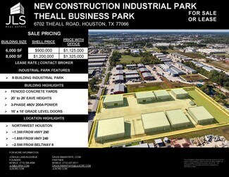 Plus de détails pour 6702 Theall Rd, Houston, TX - Industriel/Logistique à vendre