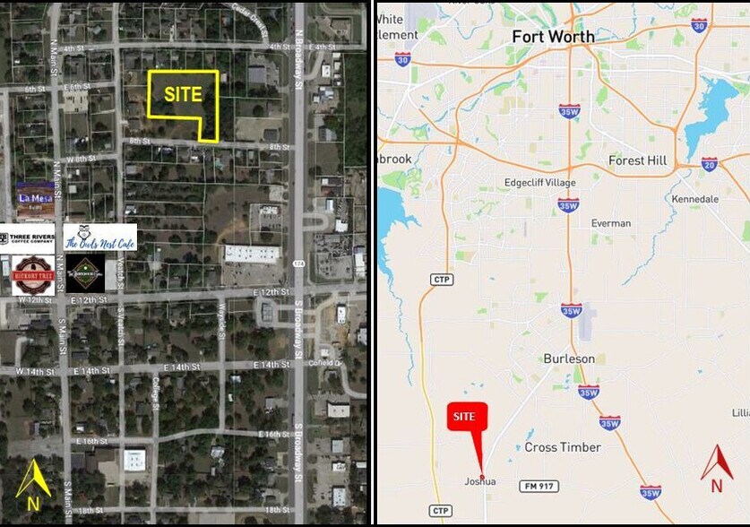 209 E 8th St, Joshua, TX à vendre - Aérien – Image 2 sur 3