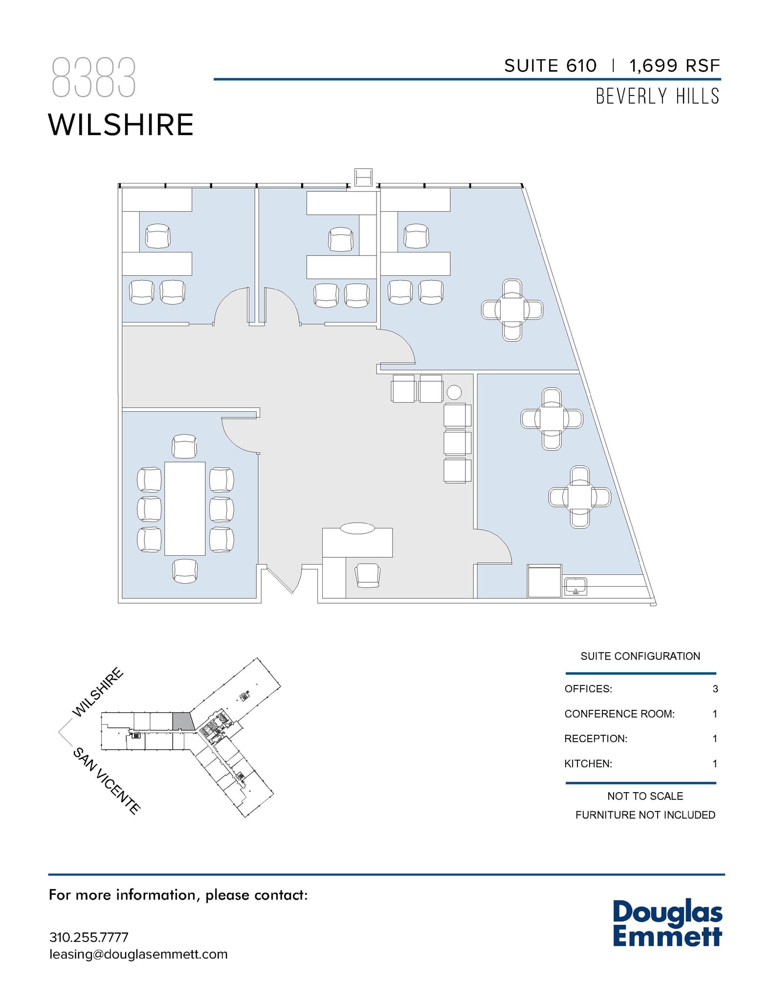8383 Wilshire Blvd, Beverly Hills, CA à louer Plan d’étage– Image 1 sur 1