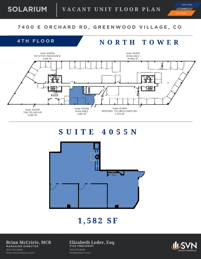 7400 E Orchard Rd, Greenwood Village, CO à vendre Plan d’étage– Image 1 sur 1