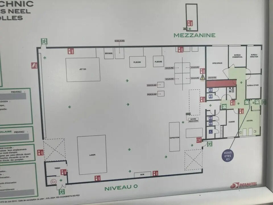 Local d'activités dans Crolles à vendre Plan d’étage– Image 1 sur 4