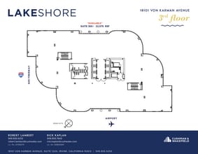 18101 Von Karman Ave, Irvine, CA à louer Plan d’étage– Image 2 sur 10