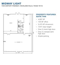 7450-7470 Dogwood Park, Richland Hills, TX à louer Plan d’étage– Image 1 sur 1