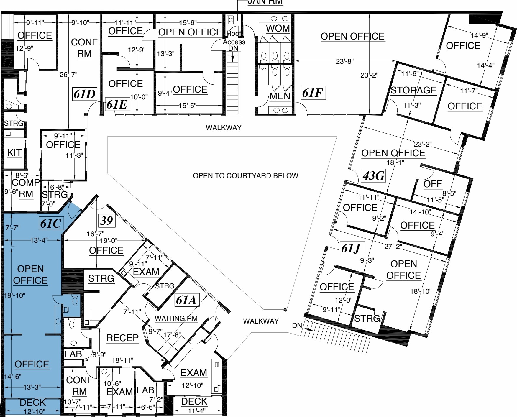 23-61 Avenida de Orinda, Orinda, CA à louer Plan d’étage– Image 1 sur 7