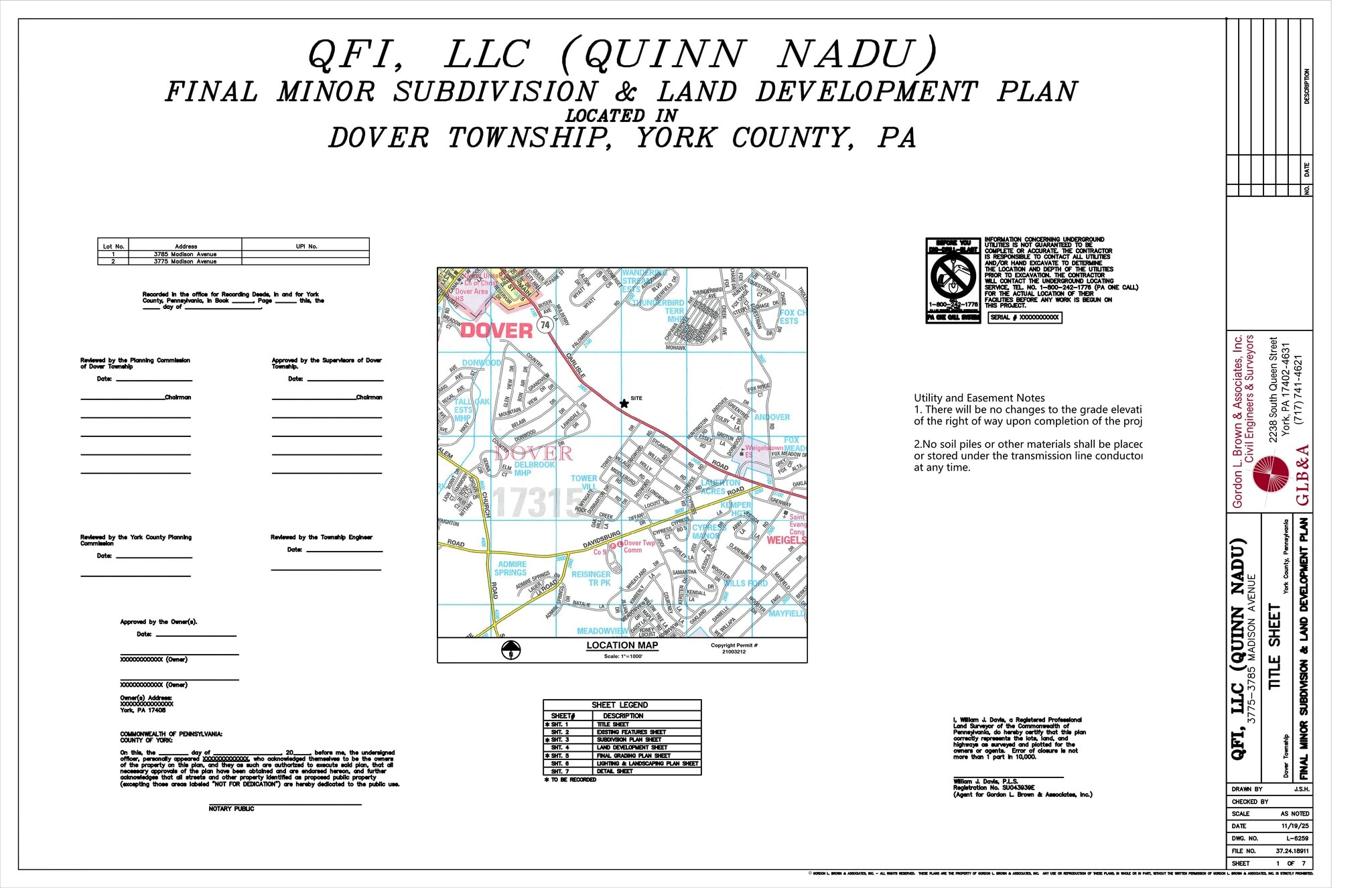 3785 Madison Ave, Dover, PA à louer Plan de site– Image 1 sur 1