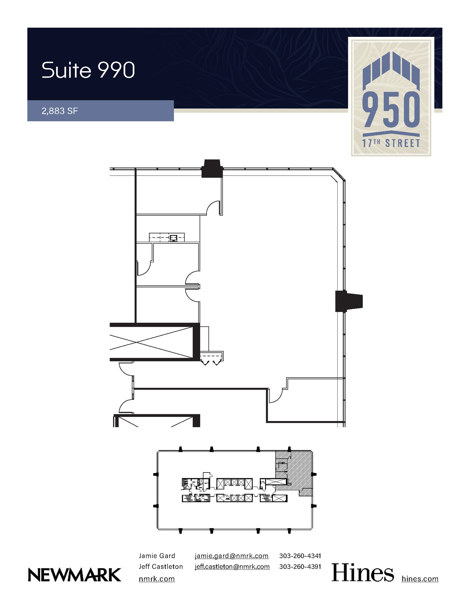 950 17th St, Denver, CO à louer Plan d’étage– Image 1 sur 1
