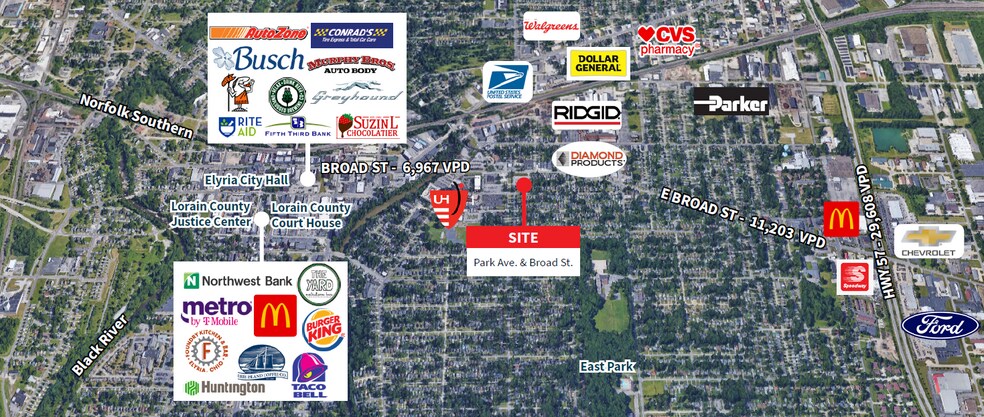 Park Ave. & Broad St, Elyria, OH à vendre - Photo de l’immeuble – Image 2 sur 3