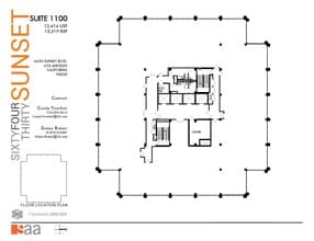 6430 W Sunset Blvd, Los Angeles, CA à louer Plan d’étage– Image 1 sur 1