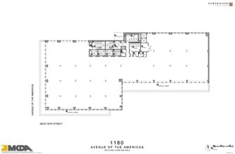 1180 Avenue of the Americas, New York, NY à louer Plan d’étage– Image 1 sur 2
