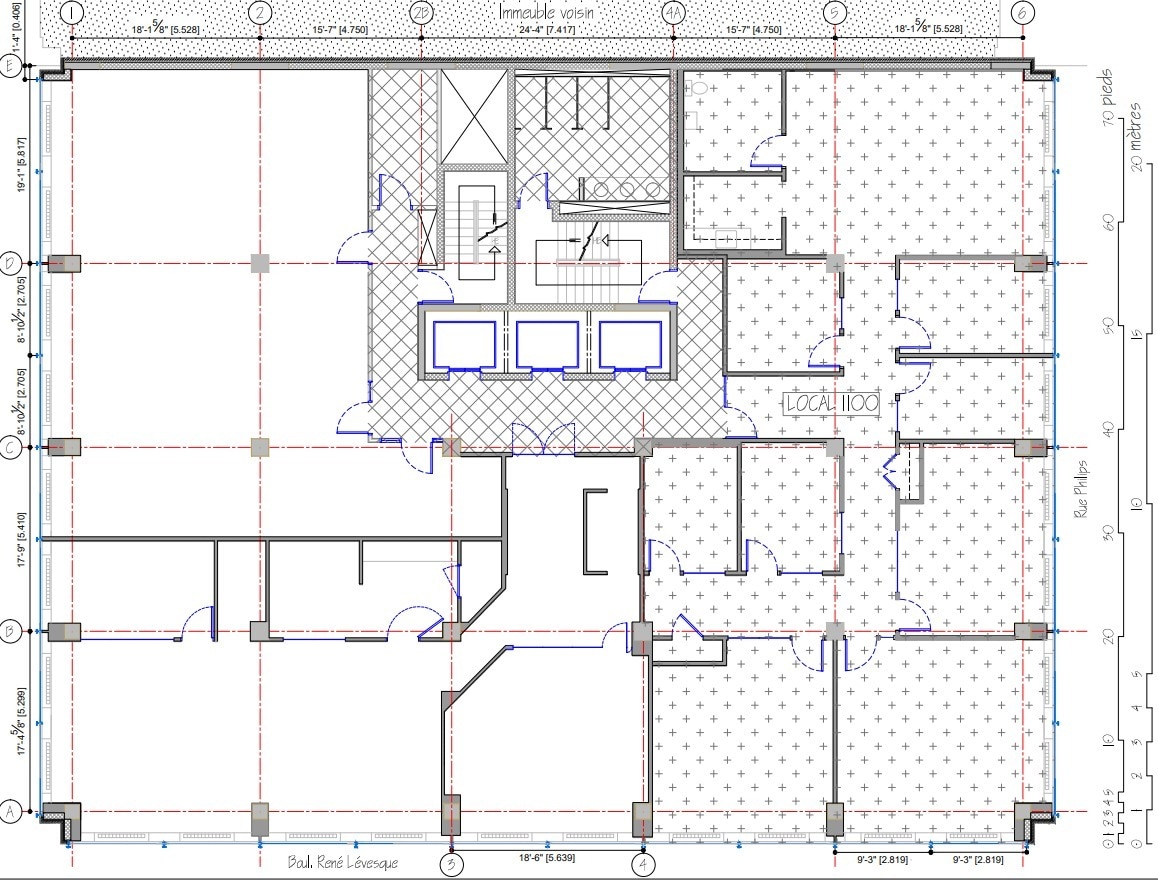 615 Boul René-Lévesque O, Montréal, QC à louer Plan d’étage– Image 1 sur 1