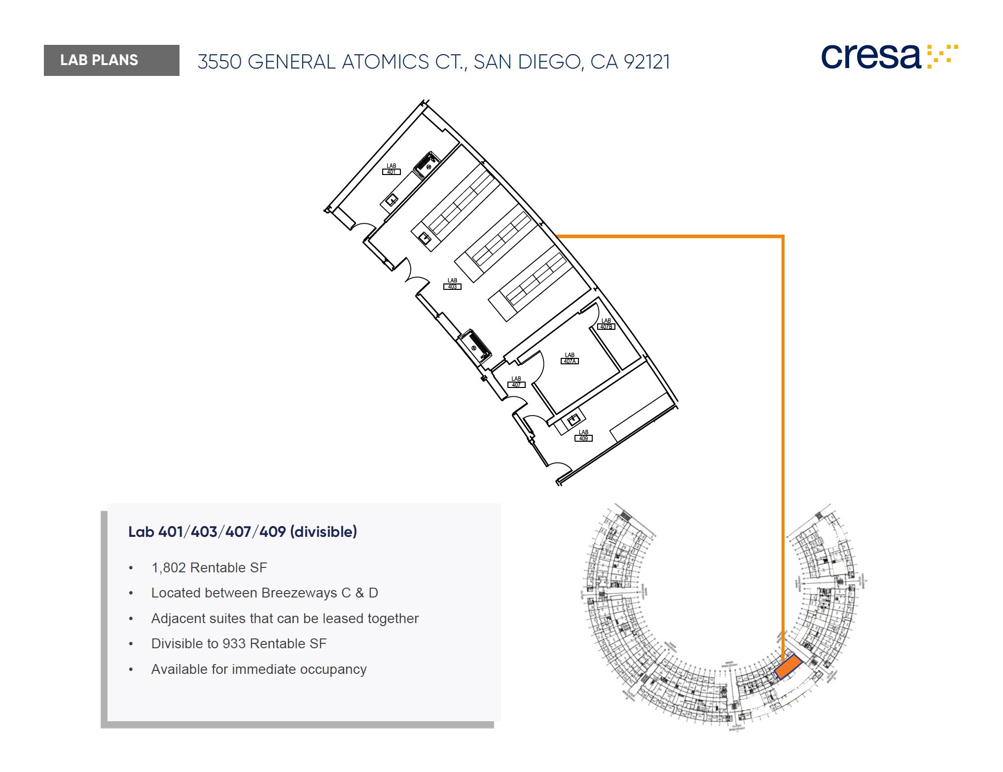 3550 General Atomics Ct, San Diego, CA à louer Plan d’étage– Image 1 sur 1