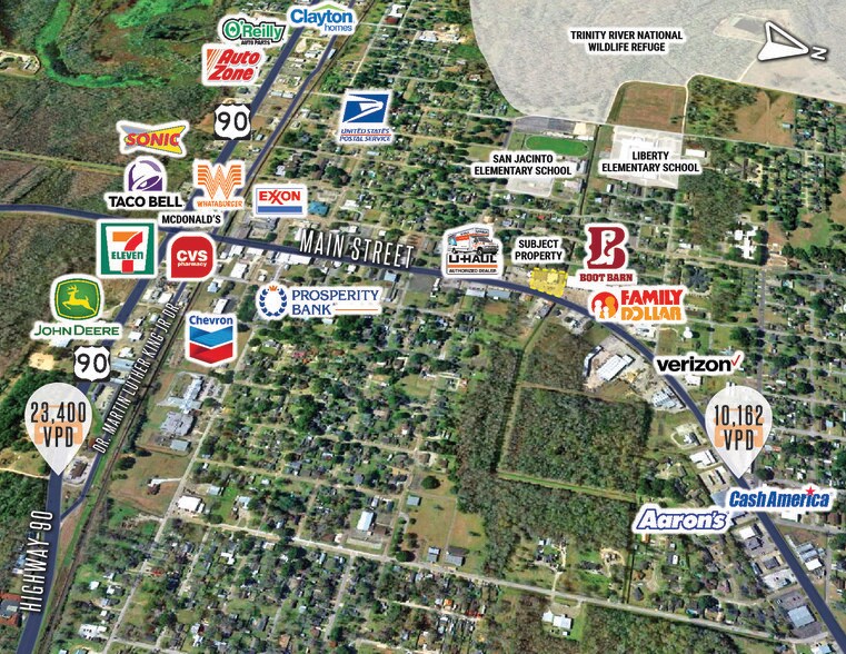 915-929 Main St, Liberty, TX à louer - Aérien – Image 2 sur 6