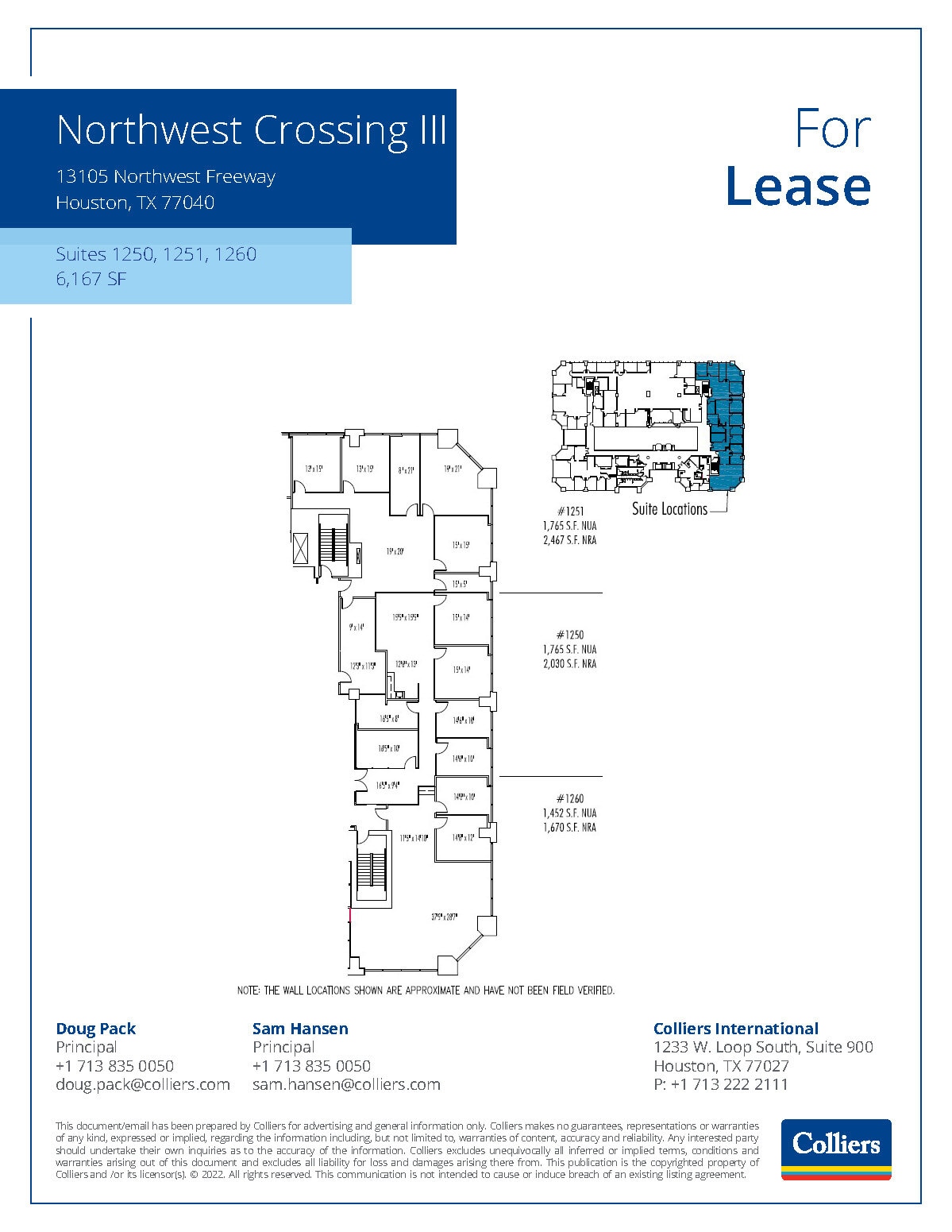 13105 Northwest Fwy, Houston, TX à louer Plan d’étage– Image 1 sur 1