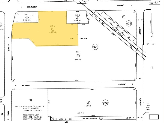 1714 E McFadden Ave, Santa Ana, CA à louer - Plan cadastral – Image 2 sur 12