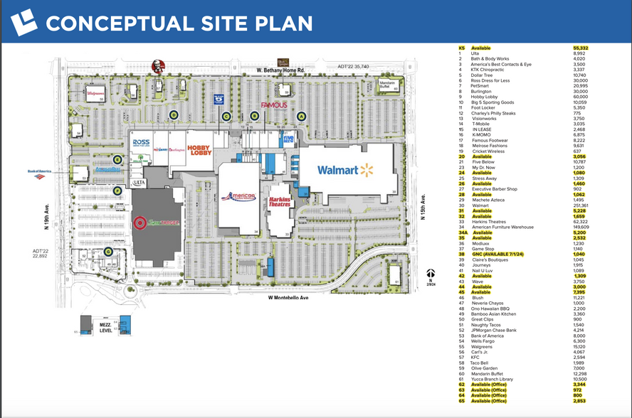 1703 W Bethany Home Rd, Phoenix, AZ à louer - Plan de site – Image 2 sur 49