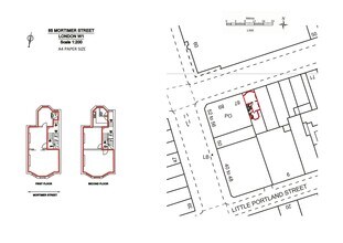 85 Mortimer St, Londres à louer Plan de site– Image 1 sur 1