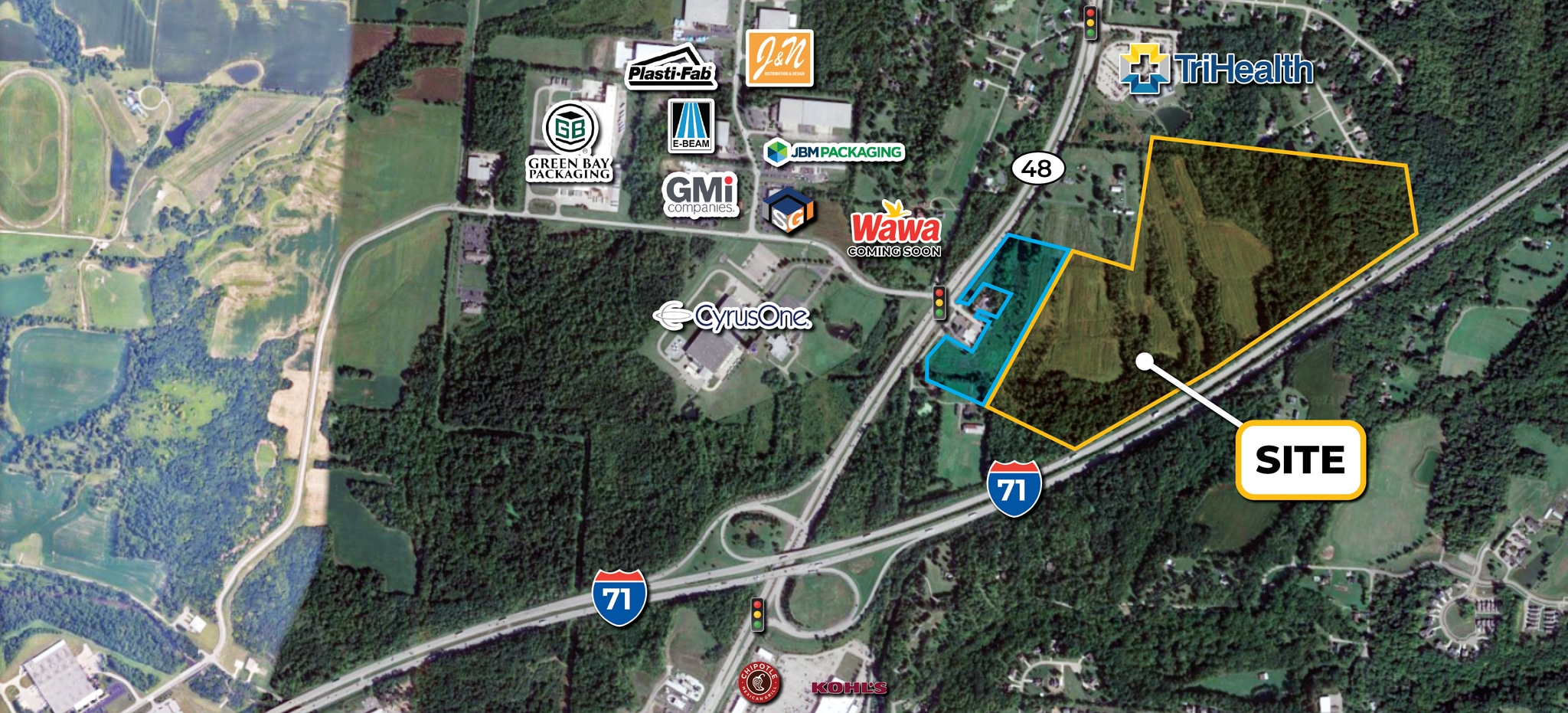 Route 48 & I-71, South Lebanon, OH à vendre Aérien– Image 1 sur 3