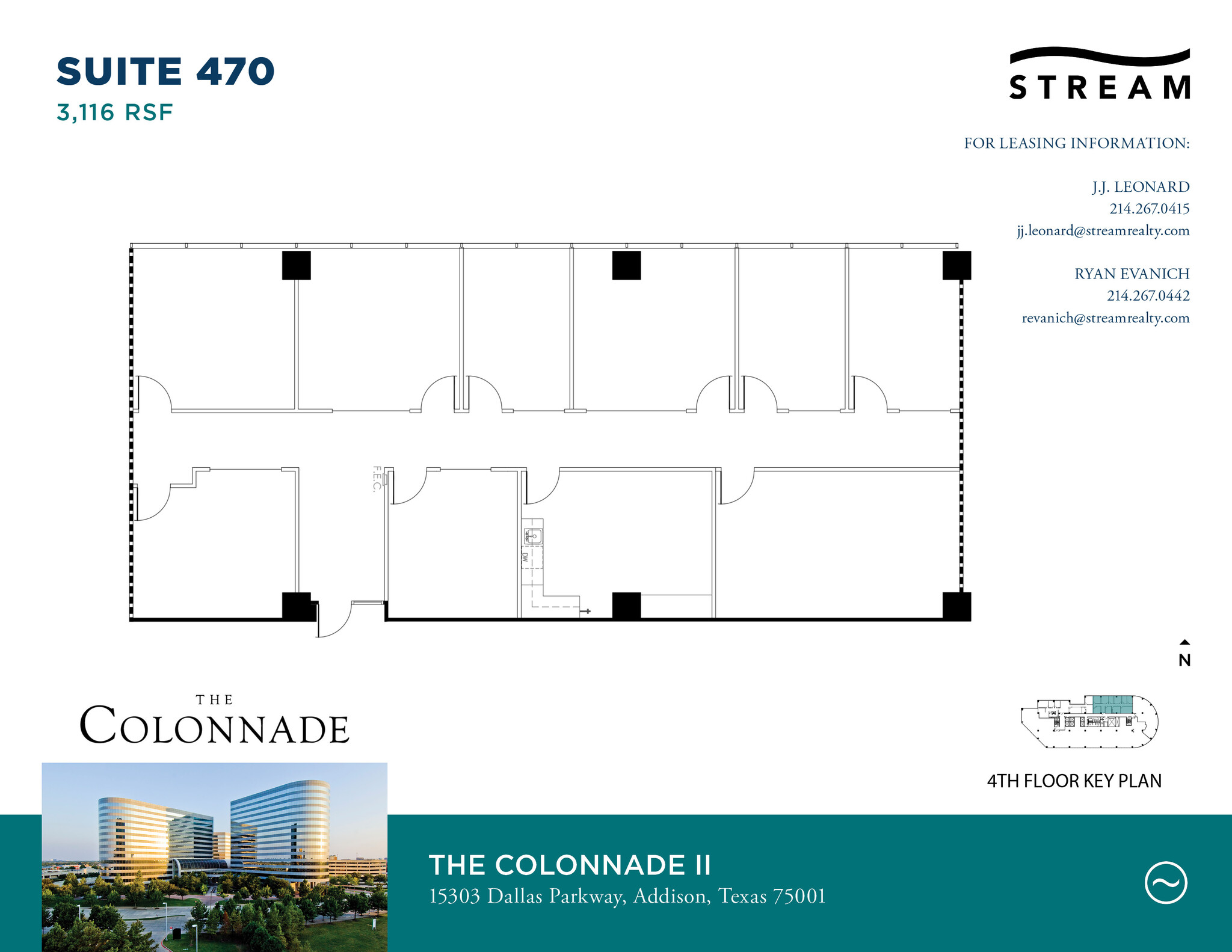 15301 N Dallas Pky, Addison, TX à louer Plan d’étage– Image 1 sur 2