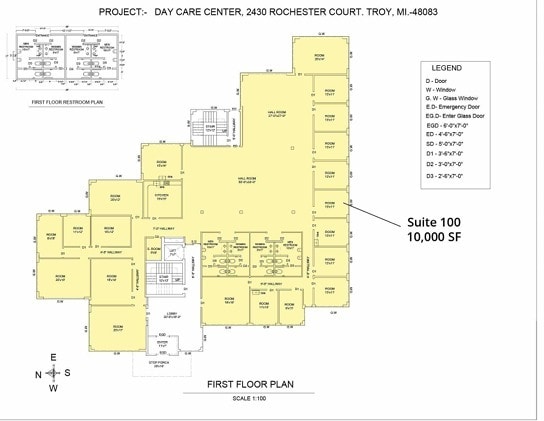 2430 Rochester Ct, Troy, MI à louer Plan d’étage– Image 1 sur 1