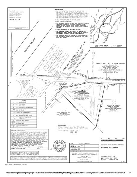 0 Pierce Hill Rd, Rome, GA à vendre - Plan cadastral – Image 3 sur 9