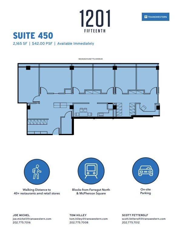 1201 15th St NW, Washington, DC à louer Plan d’étage– Image 1 sur 1