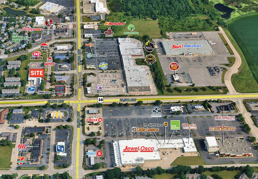 1961 Douglas Rd, Montgomery, IL à louer - Aérien – Image 2 sur 2