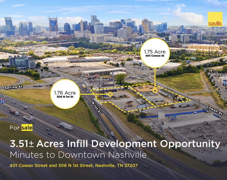 401 Cowan Street, Nashville, TN à vendre - Aérien – Image 2 sur 3