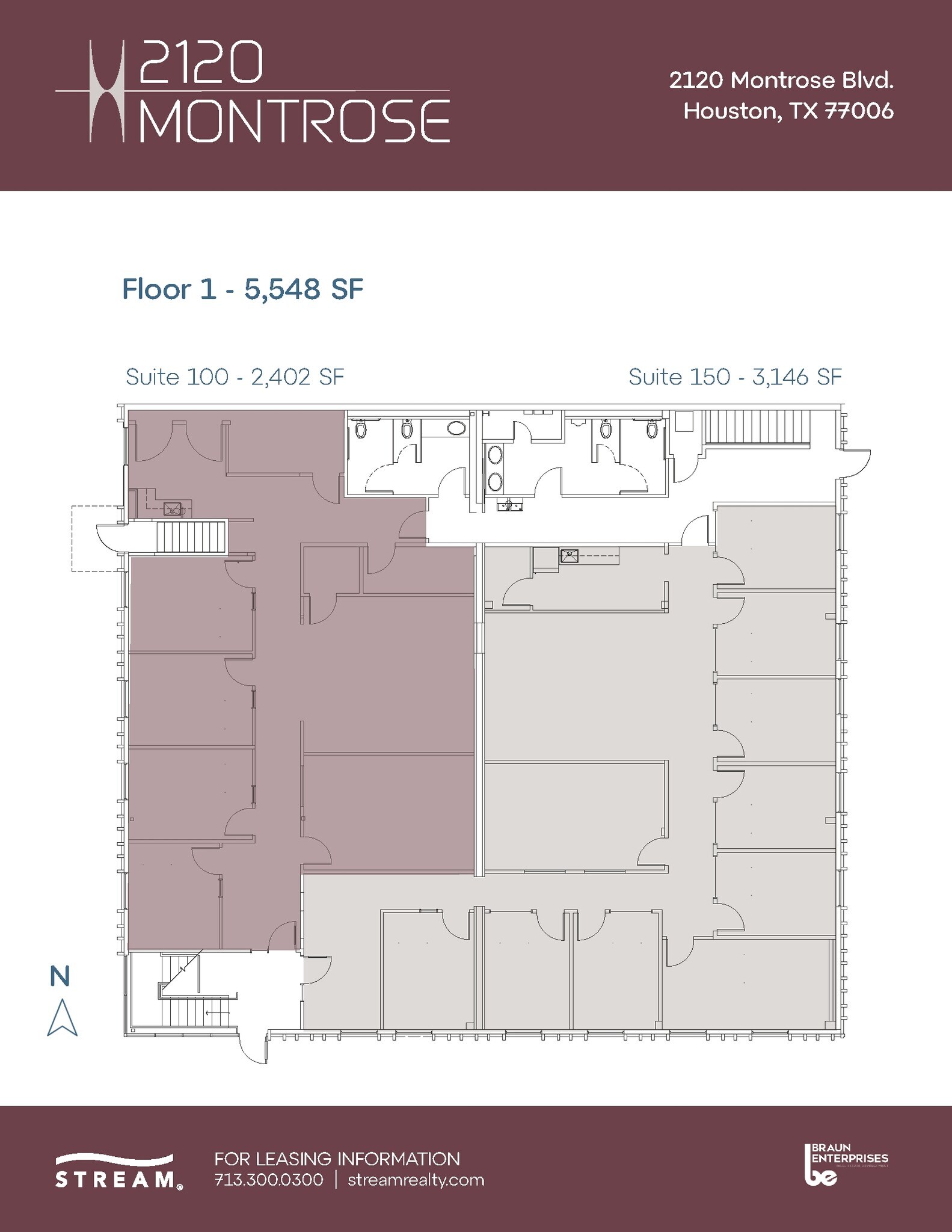 2120 Montrose Blvd, Houston, TX à louer Plan d’étage– Image 1 sur 1