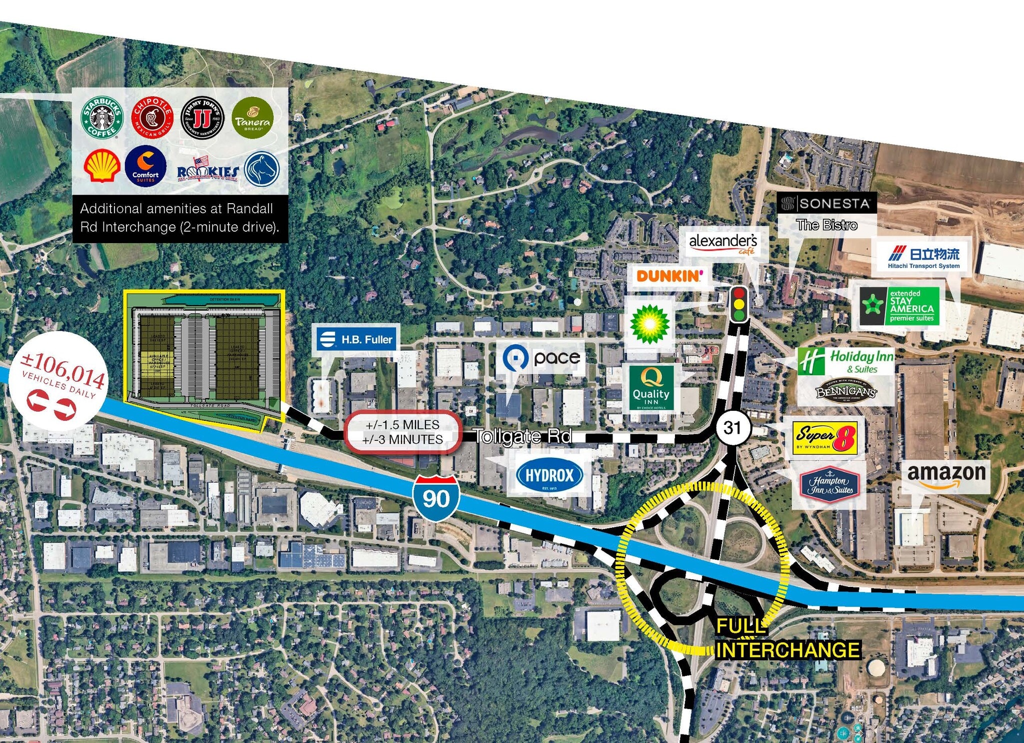 1120 Tollgate Rd, Elgin, IL à louer Aérien– Image 1 sur 2