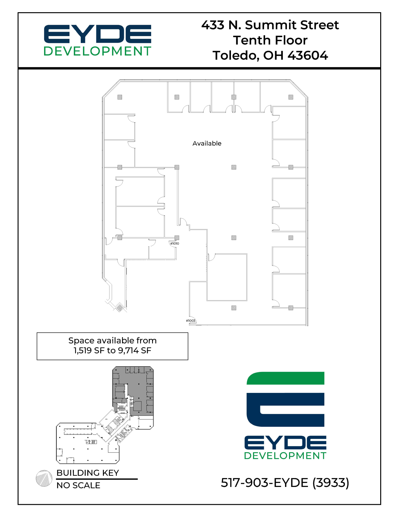 433 N Summit St, Toledo, OH à louer Plan d’étage– Image 1 sur 1