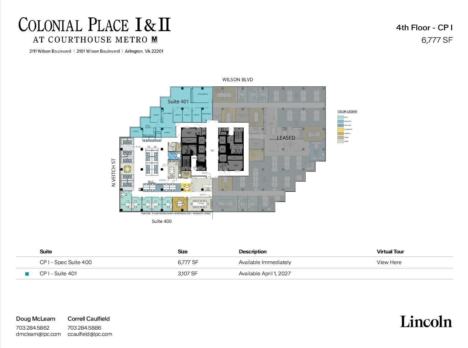 2111 Wilson Blvd, Arlington, VA à louer Plan d’étage– Image 1 sur 1