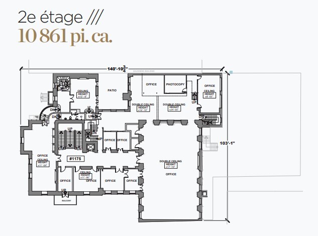 1175-1183 Pl Du Frère-André, Montréal, QC à louer Plan d’étage– Image 1 sur 1