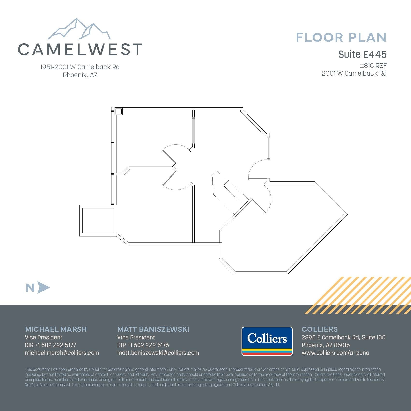 2001 W Camelback Rd, Phoenix, AZ à louer Plan d’étage– Image 1 sur 1