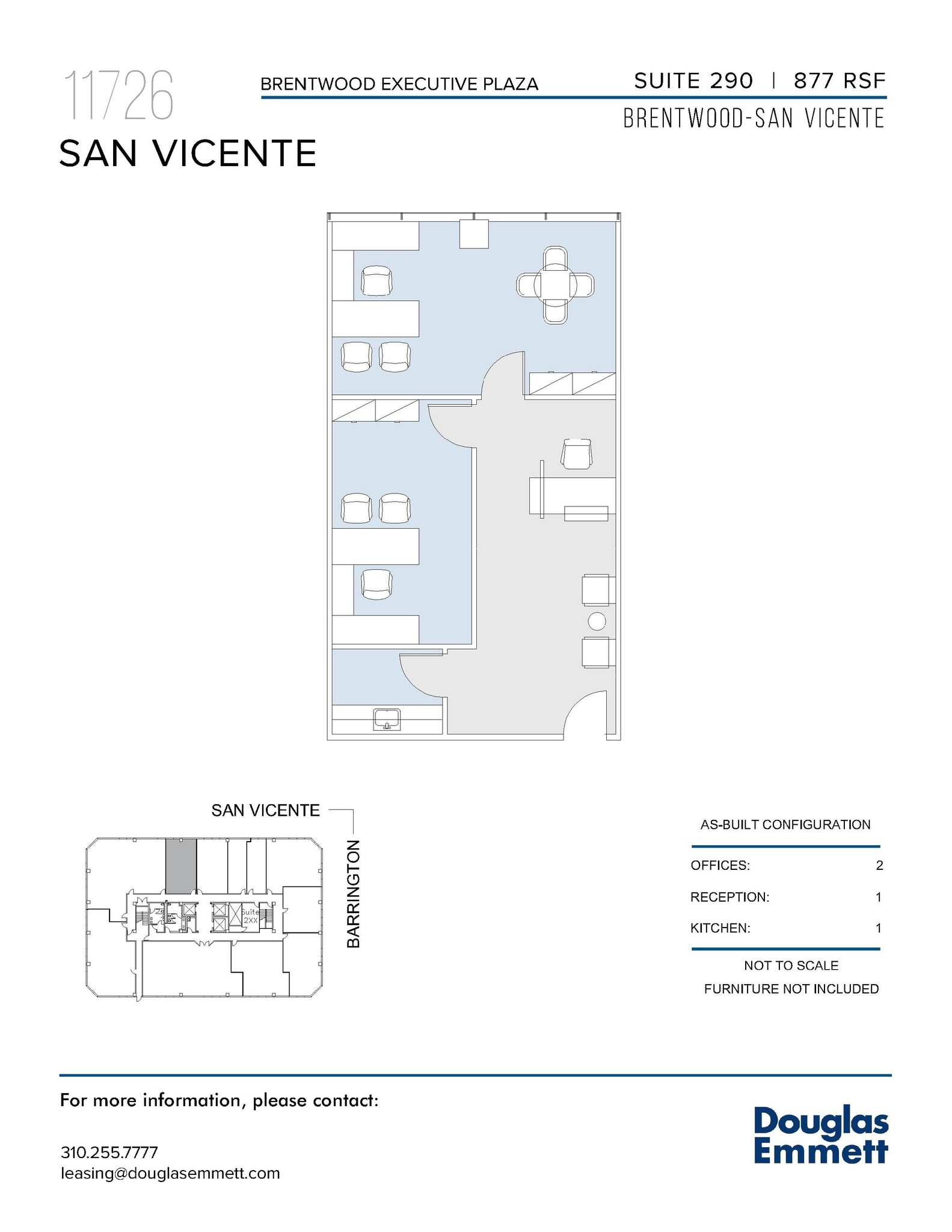 11726 San Vicente Blvd, Los Angeles, CA à louer Plan d’étage– Image 1 sur 1