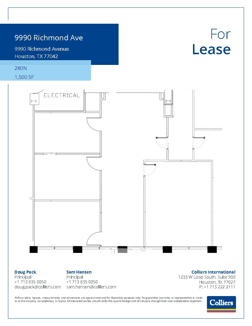 9990 Richmond Ave, Houston, TX à louer Plan d’étage– Image 1 sur 1