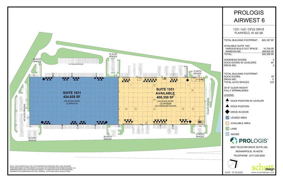 1551-1631 Opus Dr, Plainfield, IN à louer - Plan de site – Image 2 sur 2