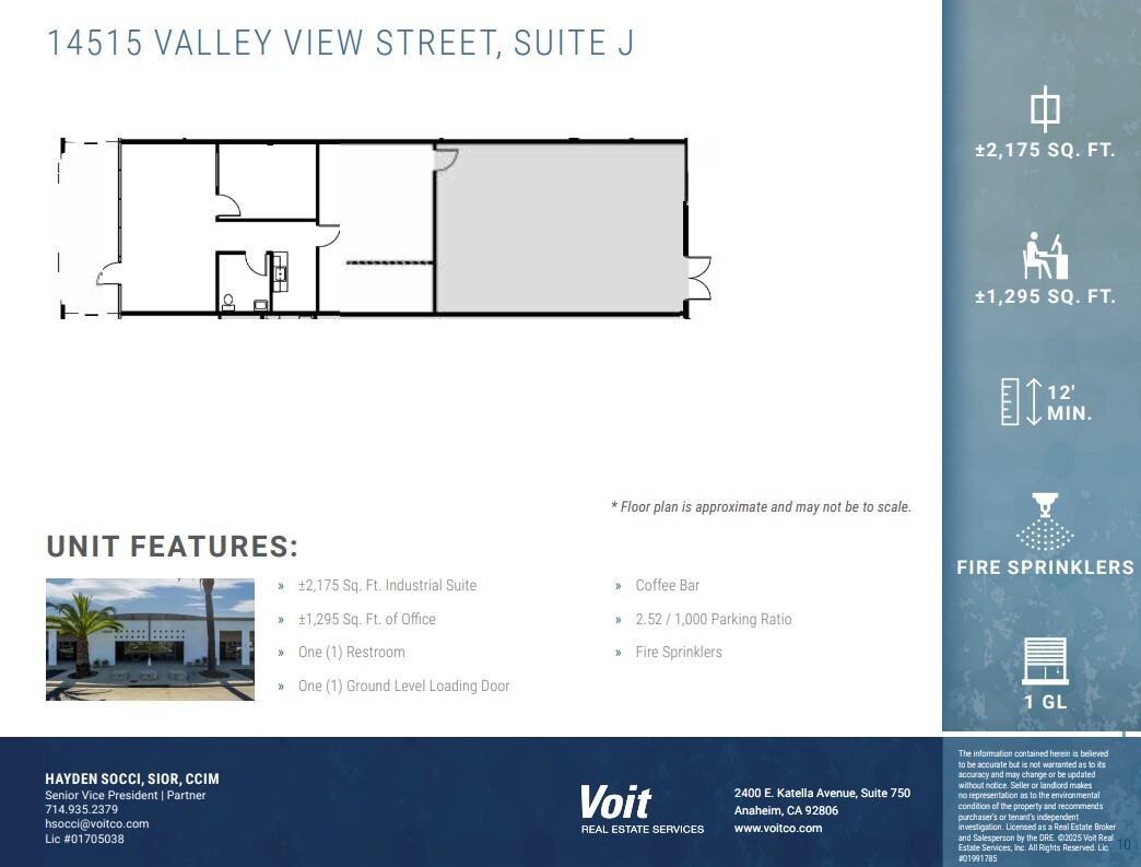 14525 Valley View Ave, Santa Fe Springs, CA à louer Plan d’étage– Image 1 sur 1