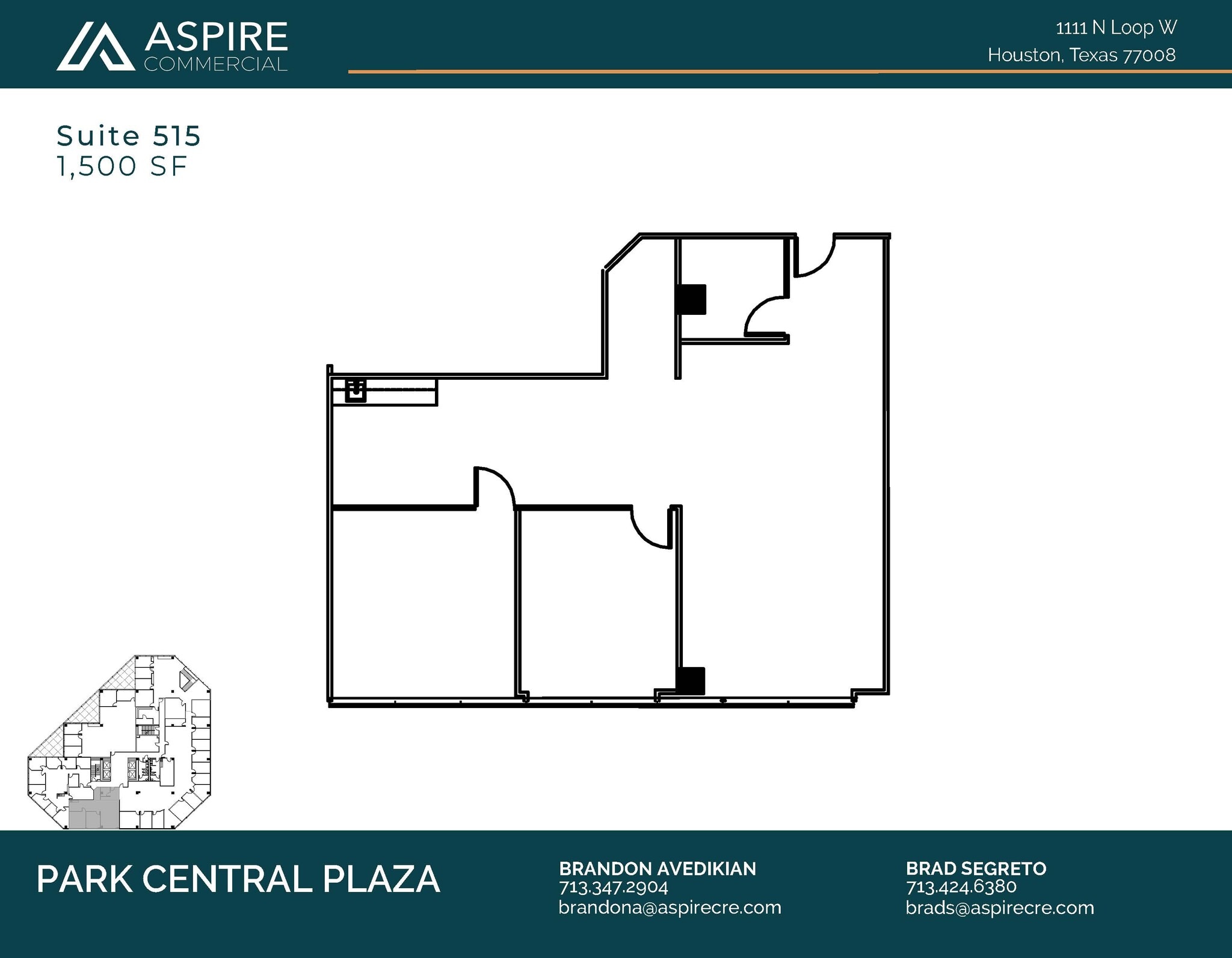 1111 N Loop W, Houston, TX à louer Plan d’étage– Image 1 sur 2