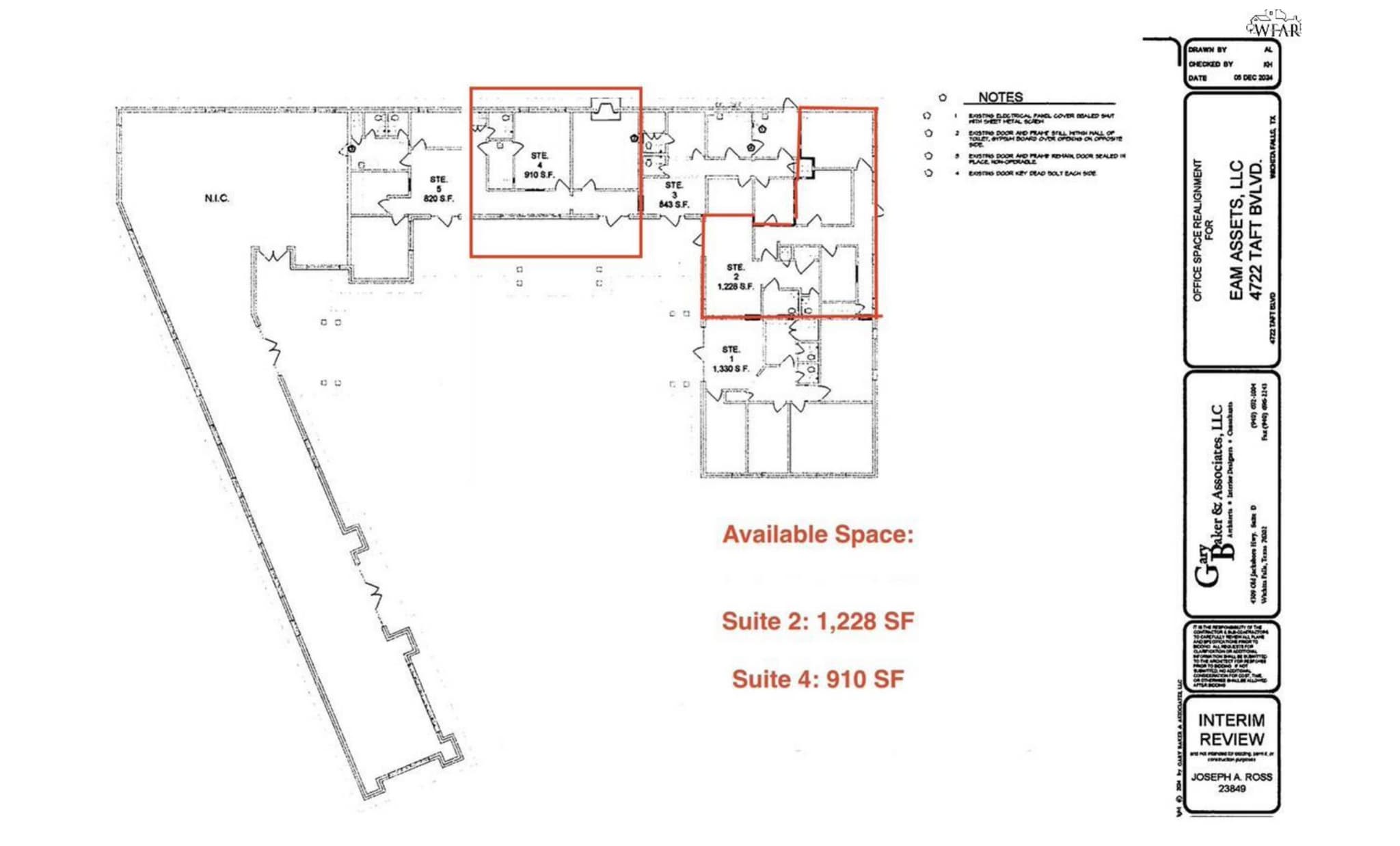 4722 Taft Blvd, Wichita Falls, TX à louer Plan d’étage– Image 1 sur 7