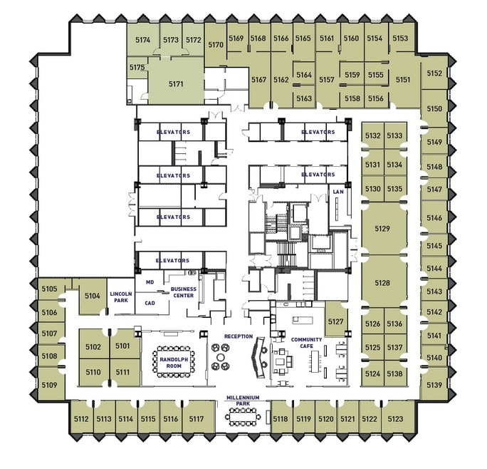 200 E Randolph St, Chicago, IL à louer Plan d’étage– Image 1 sur 1