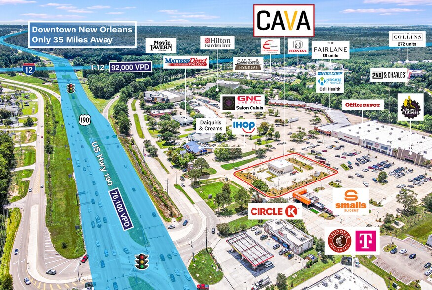 401 N Highway 190, Covington, LA à vendre - Aérien – Image 3 sur 6