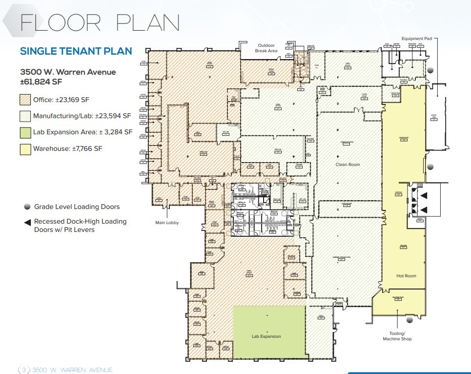 3500-3550 W Warren Ave, Fremont, CA à louer Plan d’étage– Image 1 sur 3