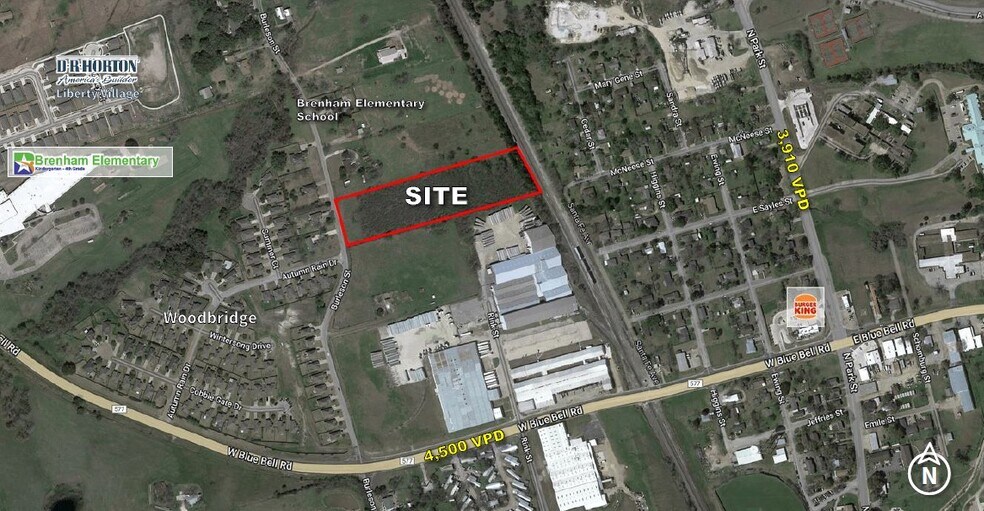 Burleson St, Brenham, TX à vendre - Photo de l’immeuble – Image 1 sur 1