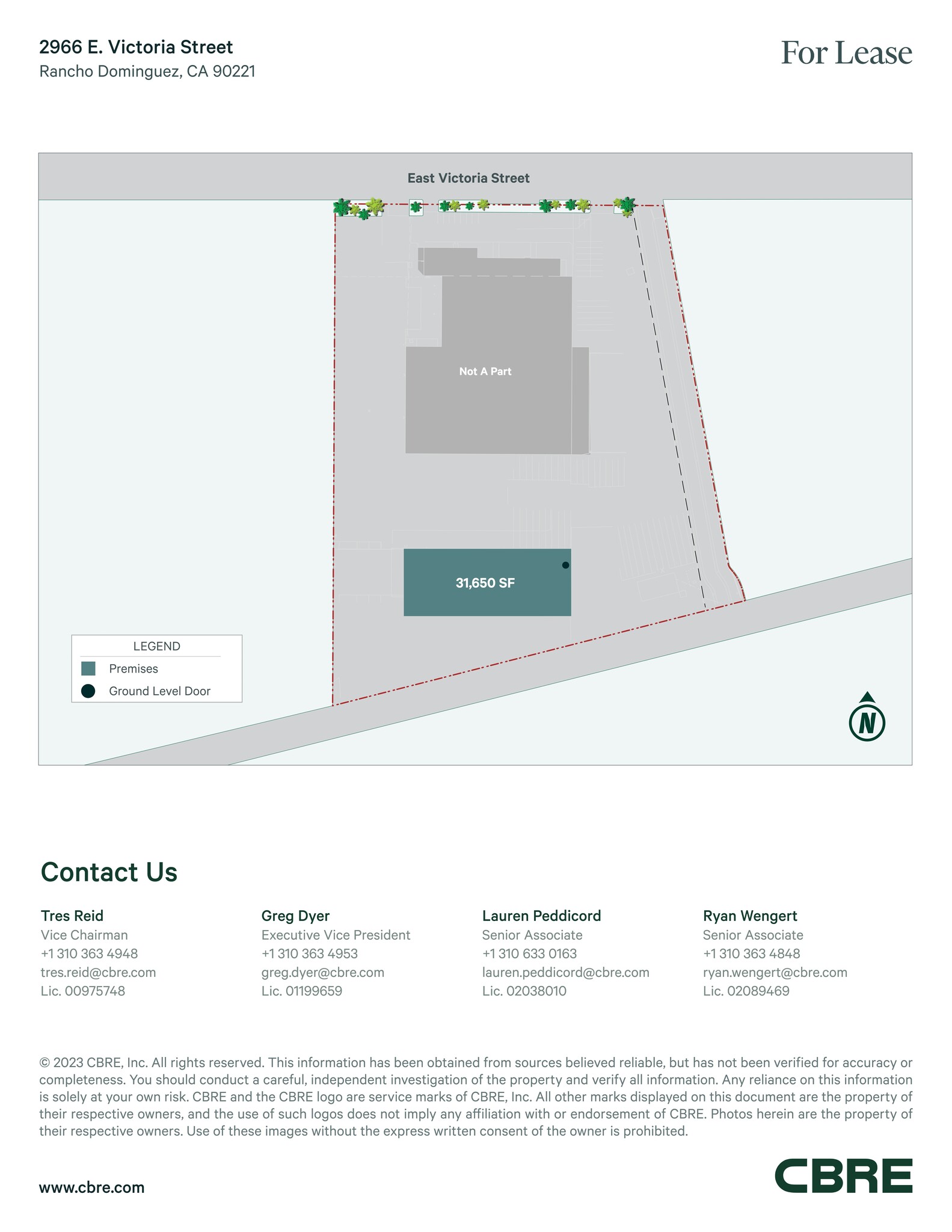 2966 E Victoria St, Compton, CA à louer Plan de site– Image 1 sur 2