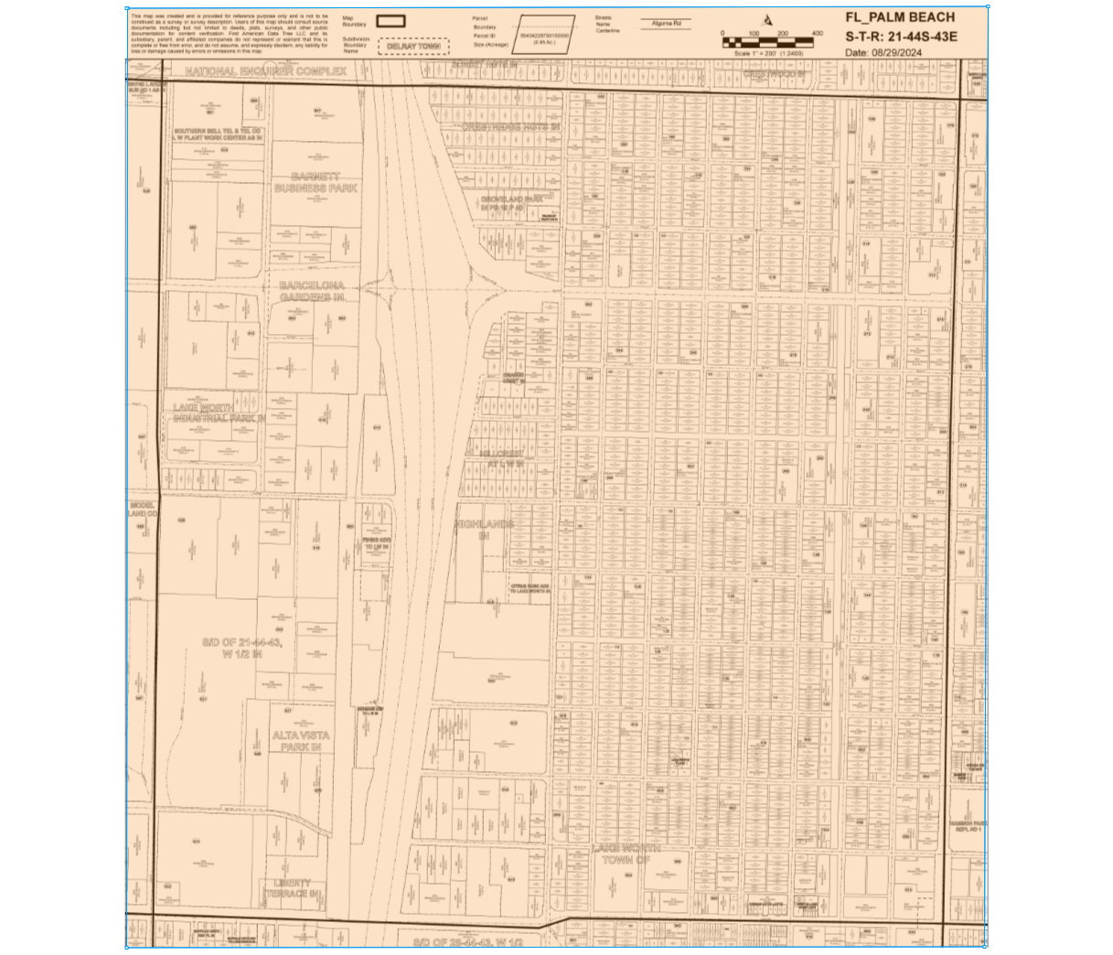 726 N L St, Lake Worth Beach, FL à vendre Plan cadastral– Image 1 sur 7