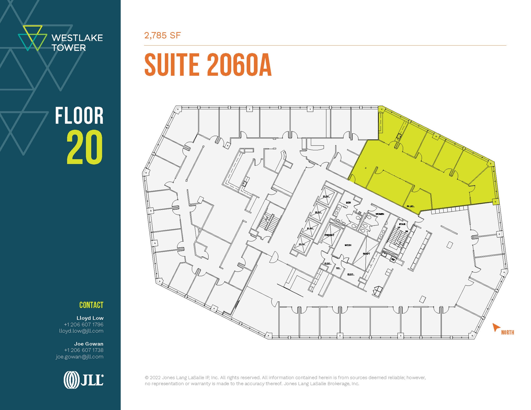 1601 5th Ave, Seattle, WA à louer Plan d’étage– Image 1 sur 2