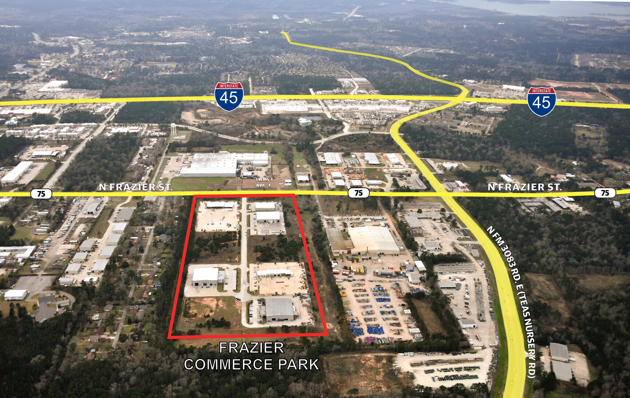 N Frazier St & Frazier Commerce Dr, Conroe, TX à louer Aérien– Image 1 sur 2