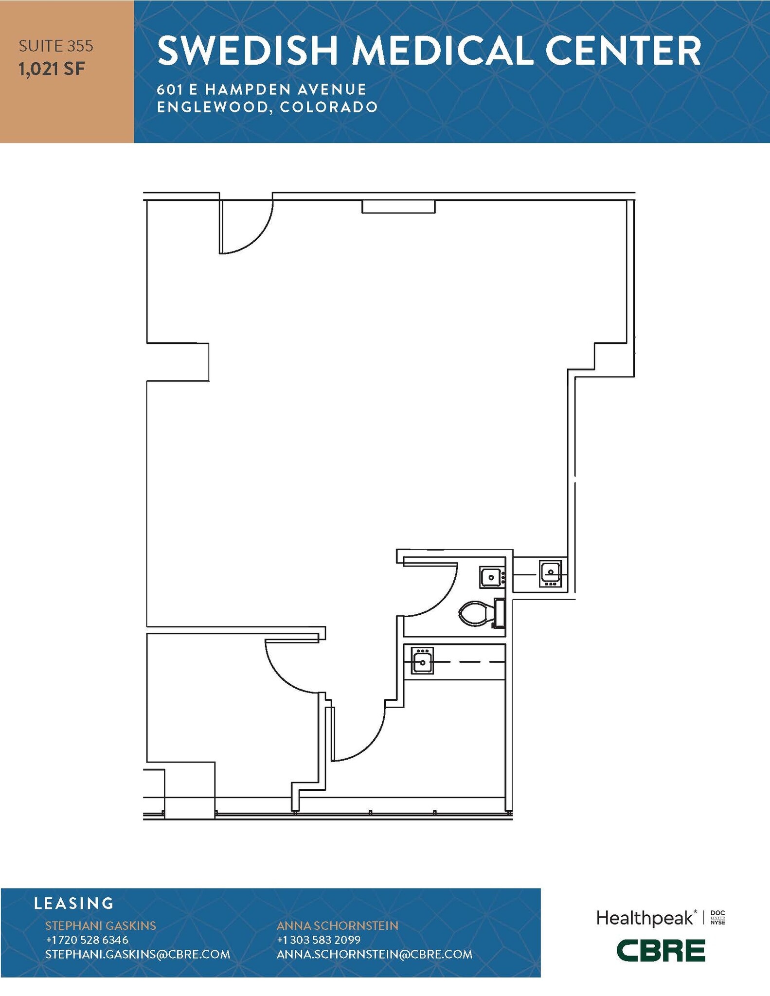 701 E Hampden Ave, Englewood, CO à louer Plan d’étage– Image 1 sur 1