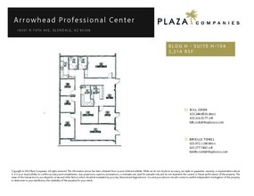 18301 N 79th Ave, Glendale, AZ à louer Plan d’étage– Image 1 sur 1